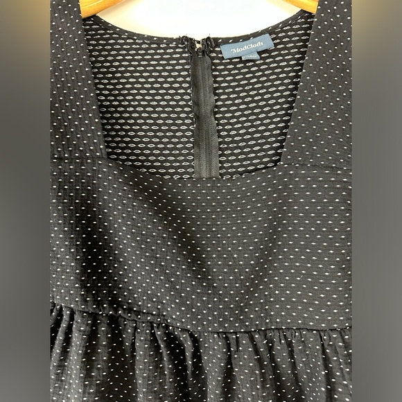 ModCloth babydoll Mini dress Size 4 black polkadot - Picture 7 of 10